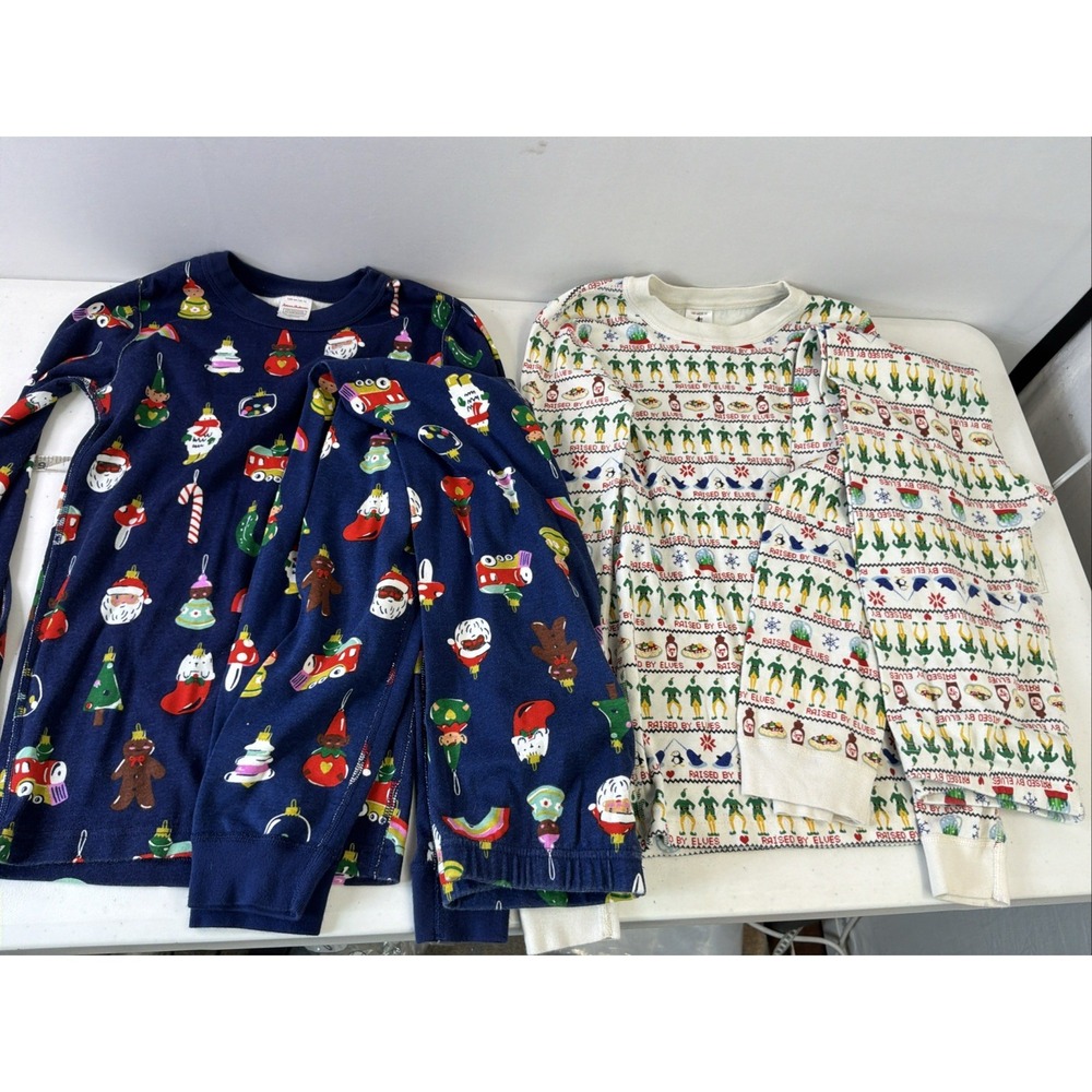 Boy/ Girl Hanna Andersson Christmas Holiday 2 PJ sets Buddy the elf size 14